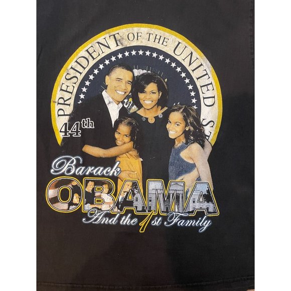 Vintage Rare Barack Obama 2008 Y2K President USA Shirt Rap - Picture 2 of 4